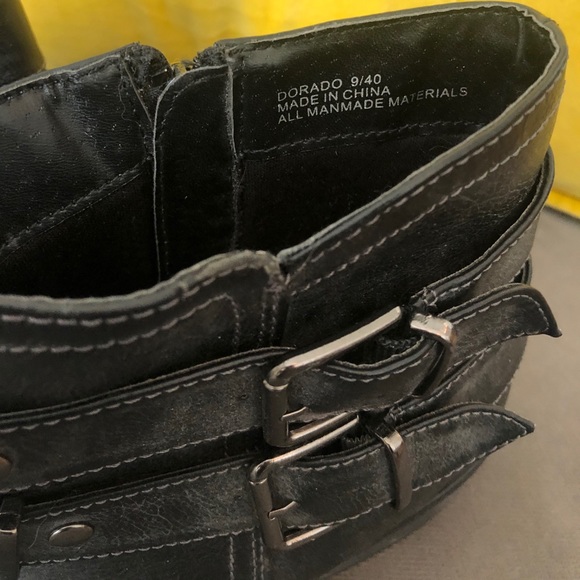 Gray Buckle Accent Booties - Picture 3 of 8